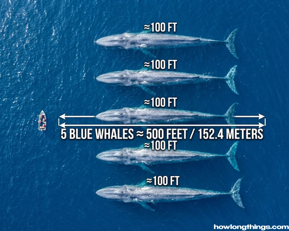 Blue Whales Lined Up 