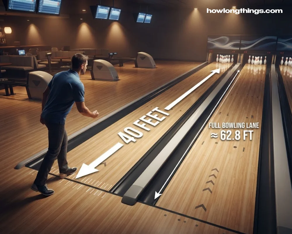 40 feet long Bowling Lane