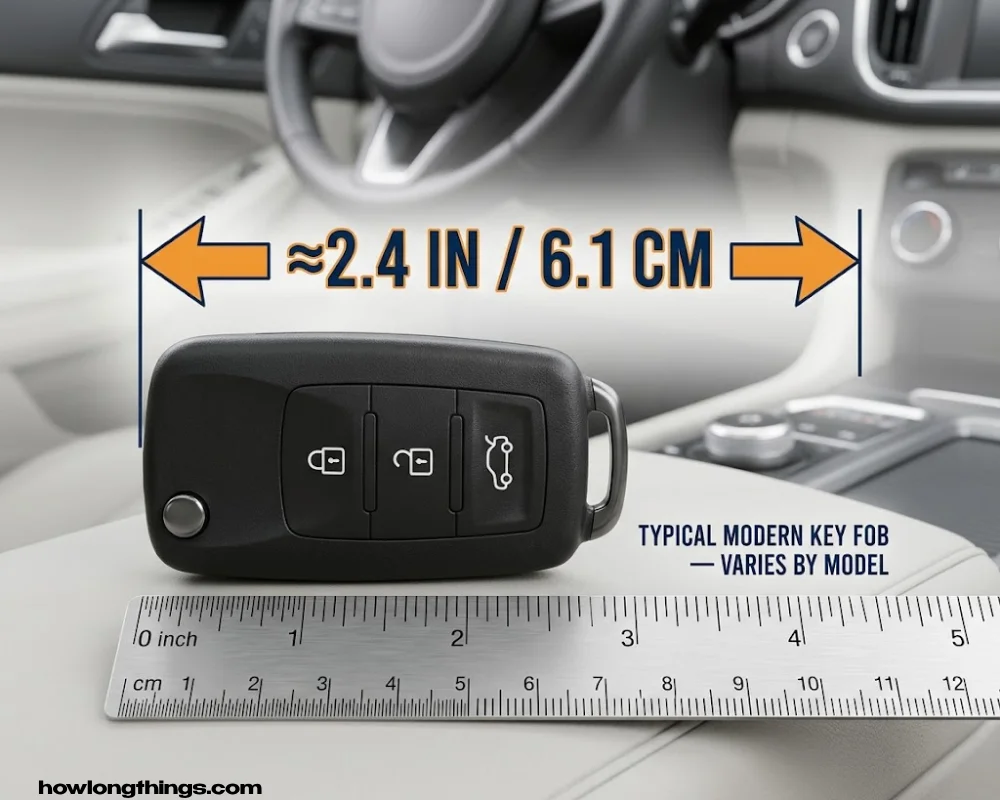 2.4 inches long Car Key Fob