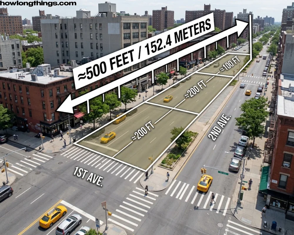 City Blocks in a US Downtown of 500 feet
