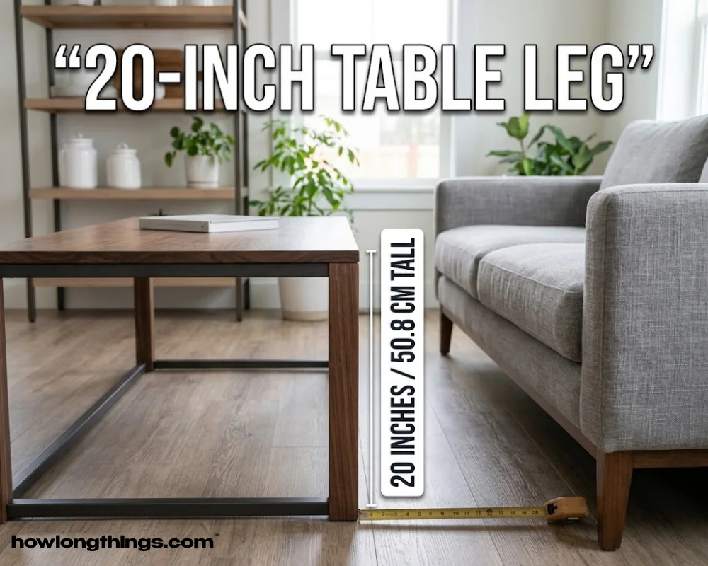 Coffee table legs of 20 inches long