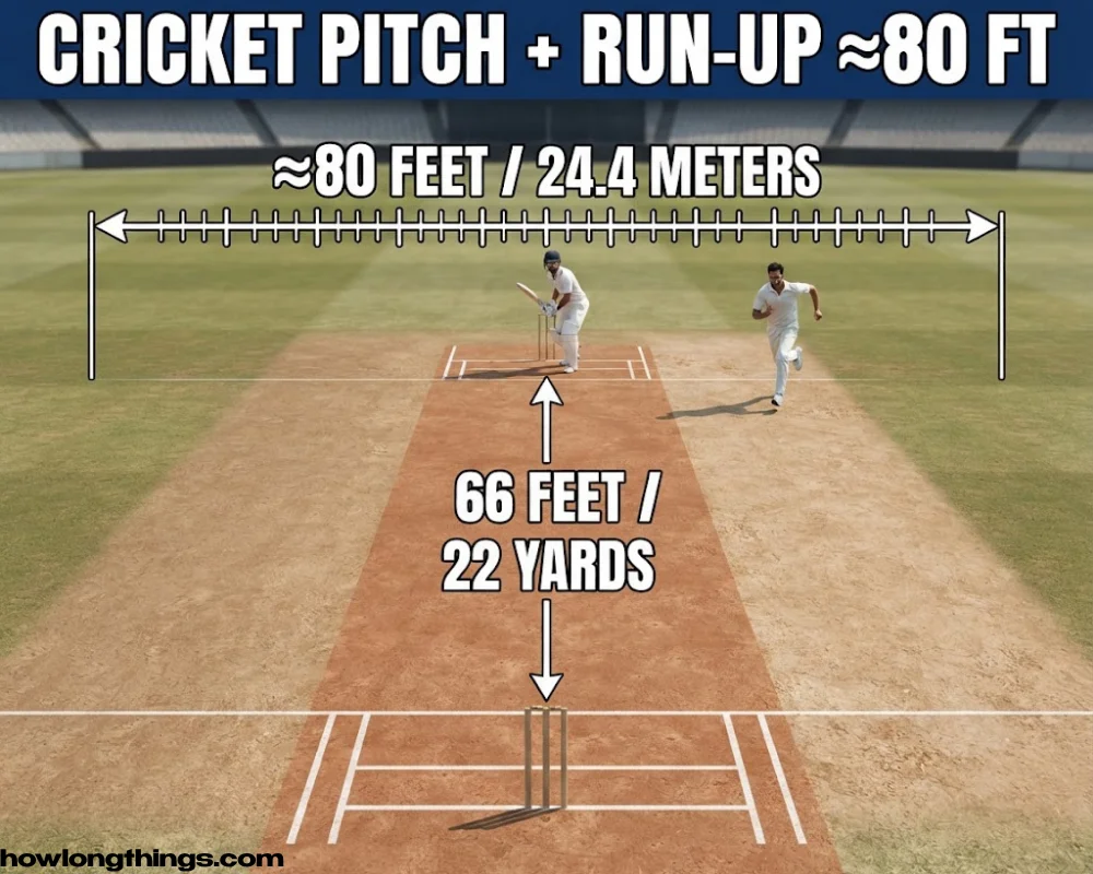 Cricket Pitch Plus Run-Up of 80 feet long