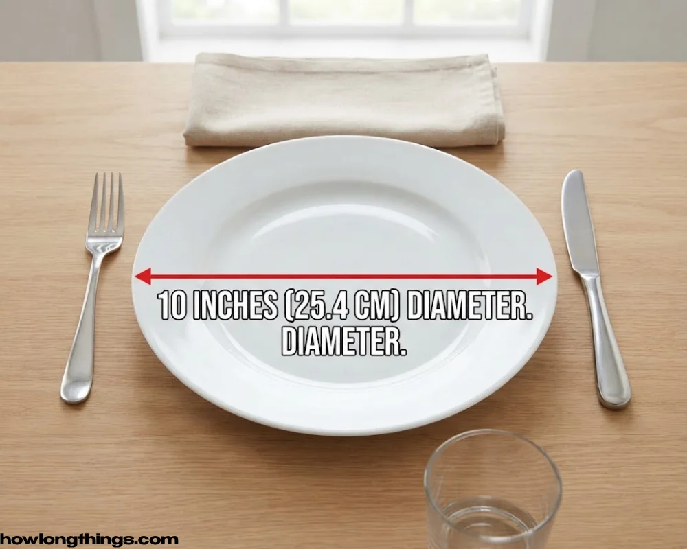 10 inches long Dinner plate