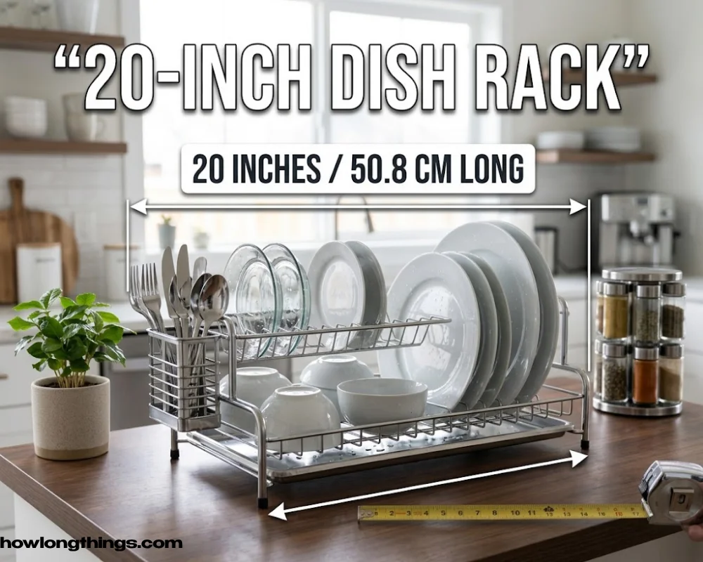 Dish drying rack of 20 inches long