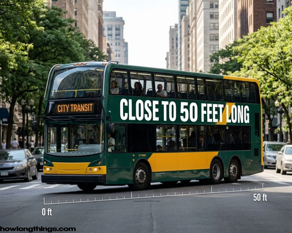 Double-Decker Bus that how long is 50 feet
