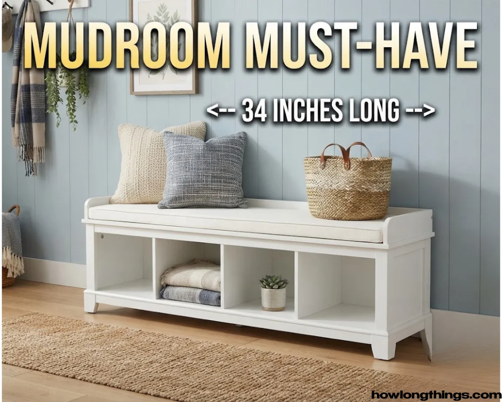 34 inches long Entryway bench