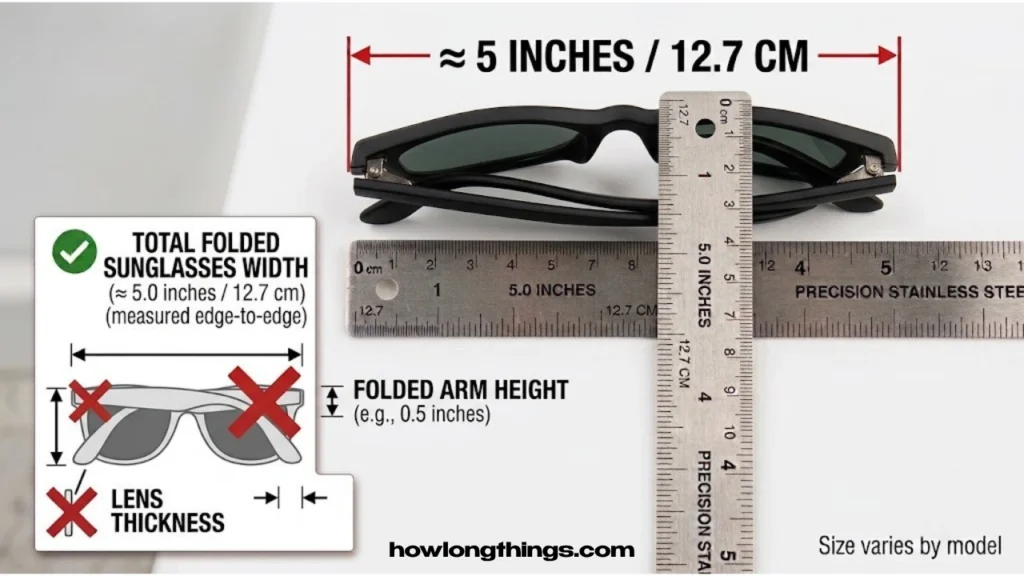 Folded sunglasses