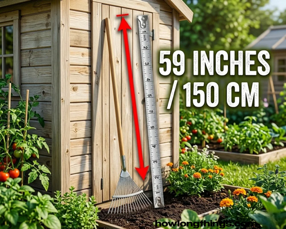 59 inches long Garden rake with handle