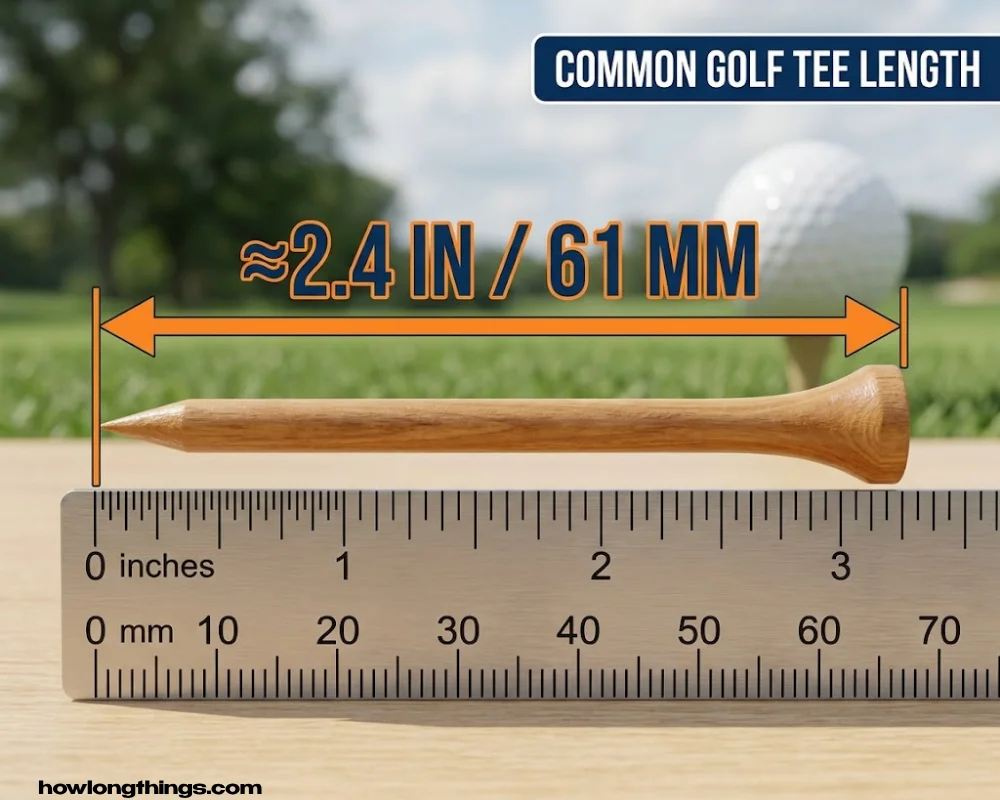 Golf Tee of 2.4 inches long