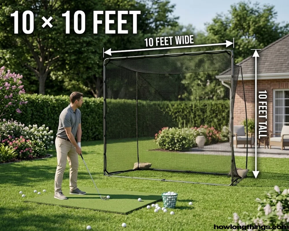 Golf hitting net of 10 feet