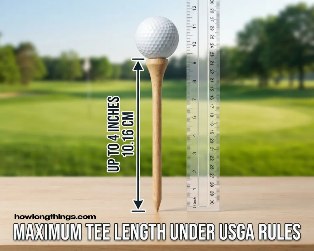 4 inches long Golf tee