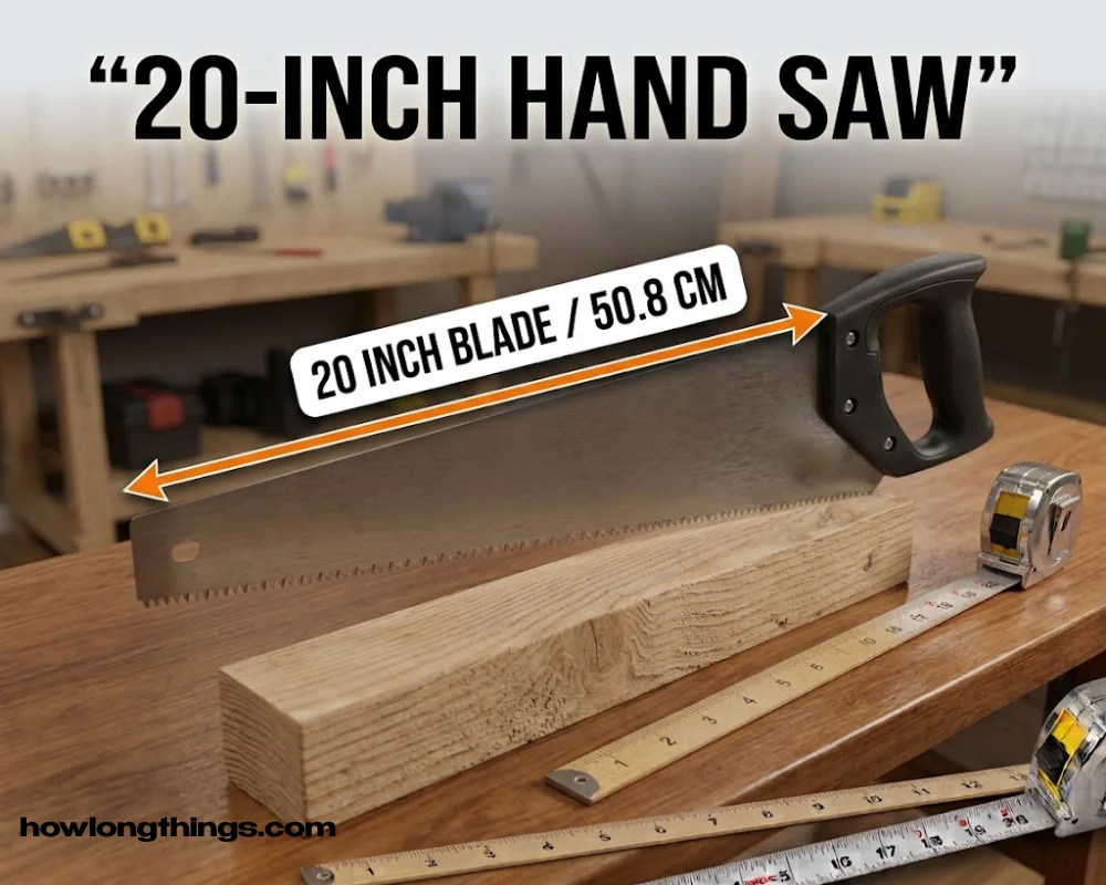 Hand saw blade of 20 inches long