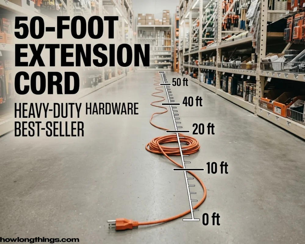 Heavy-Duty Extension Cord of 50 feet long