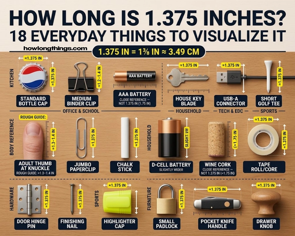 How Long Is 1.375 Inches?18 easy visual guides with Examples