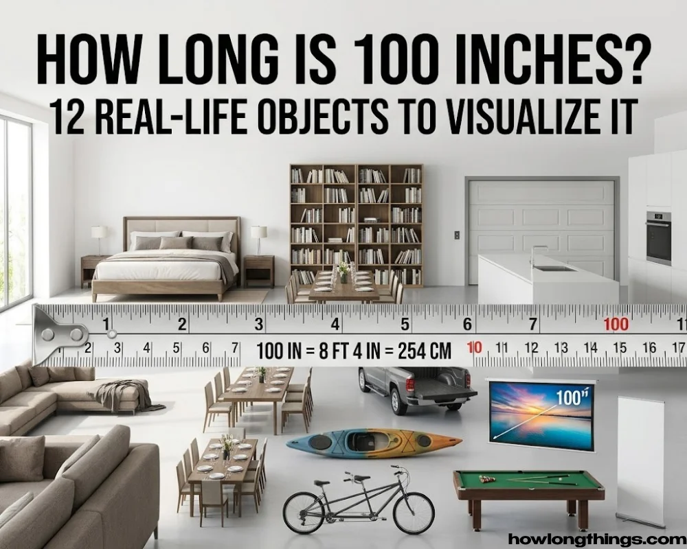 How Long Is 100 Inches? 12 Real-Life Objects to Help You Visualize It