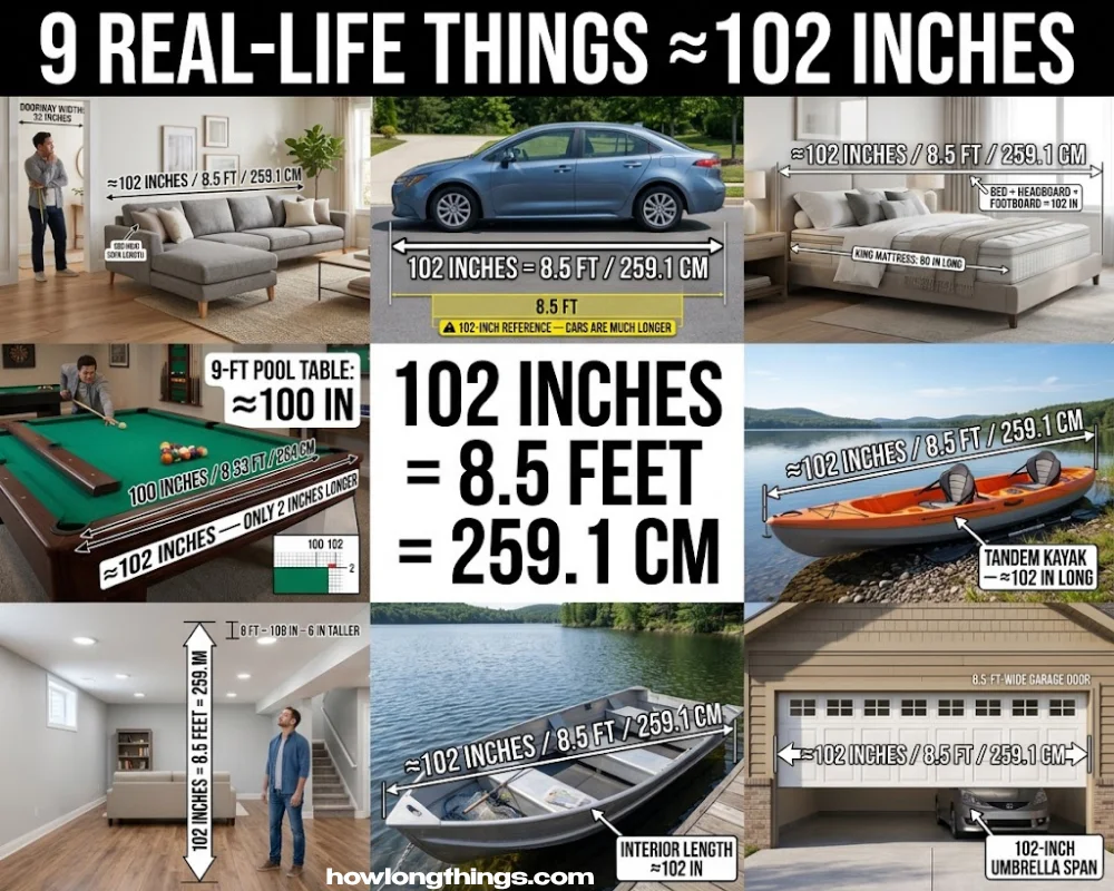 How Long Is 102 Inches? 9 Amazing Real-Life Examples