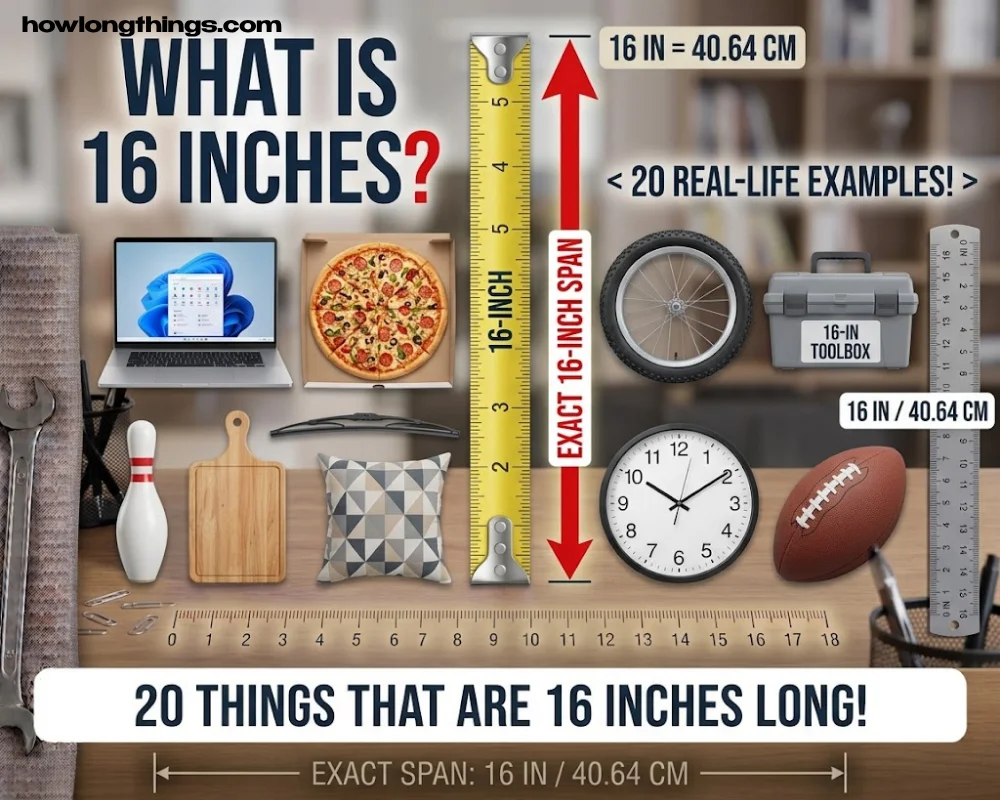 How Long Is 16 Inches? 20 Real-Life Examples to Visualize it
