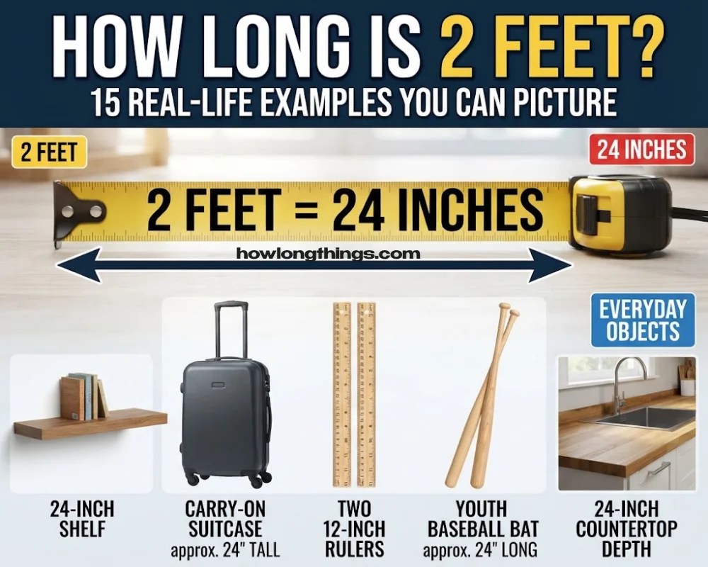 How Long Is 2 Feet? 15 Easy Real-Life Examples