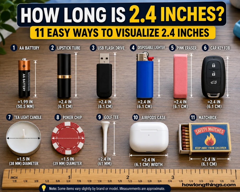 How Long Is 2.4 Inches? 11 Easy Ways to Visualize 2.4 Inches