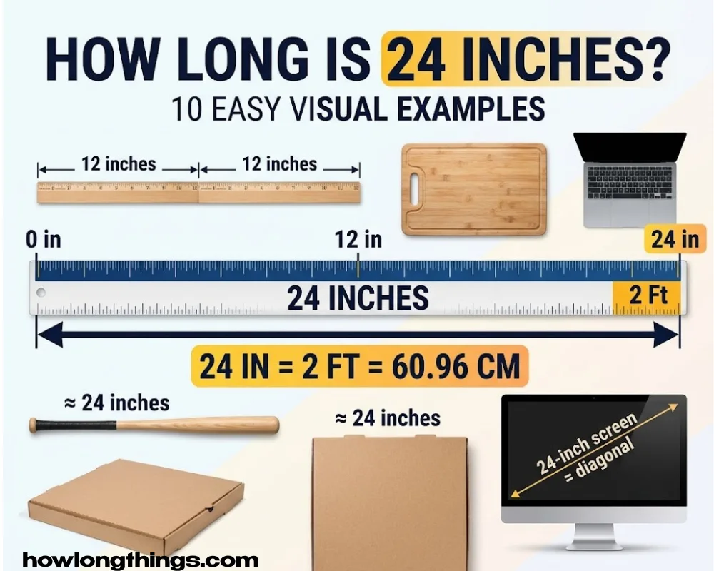 How Long Is 24 Inches? 10 Easy Visual Guide With Examples