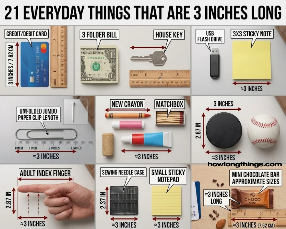 How Long Is 3 Inches? 21 easy Surprising Everyday Examples