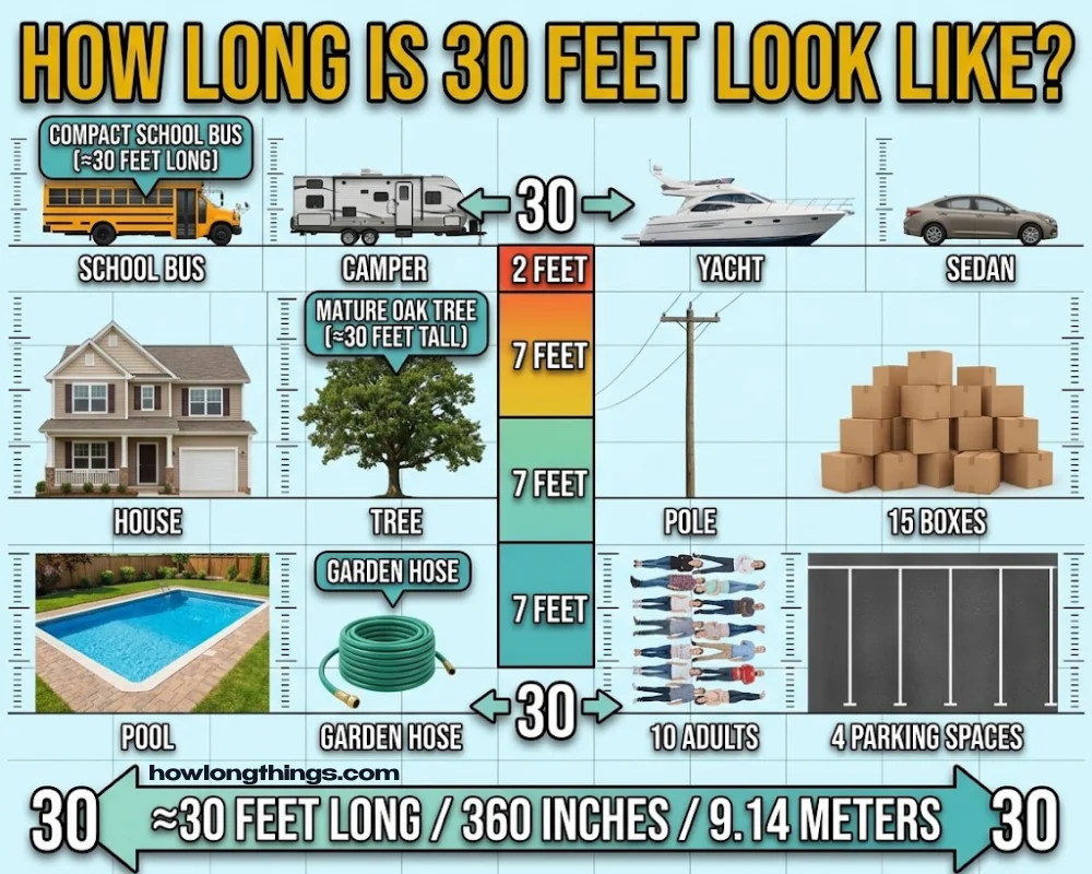 How Long Is 30 Feet? 15 Amazing Real-Life Examples to Visualize It