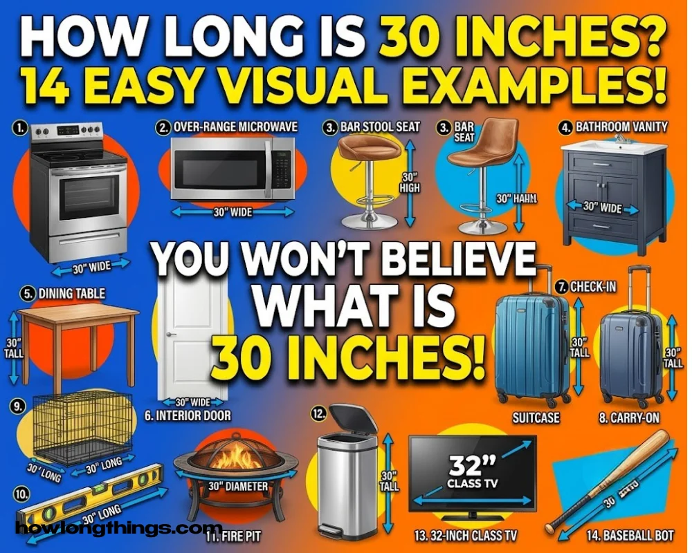 How Long Is 30 Inches? 14 Easy Visual Examples