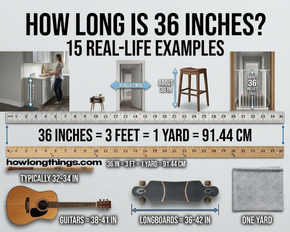 How Long Is 36 Inches? 15 Real-Life Examples (Inches Into Feet)