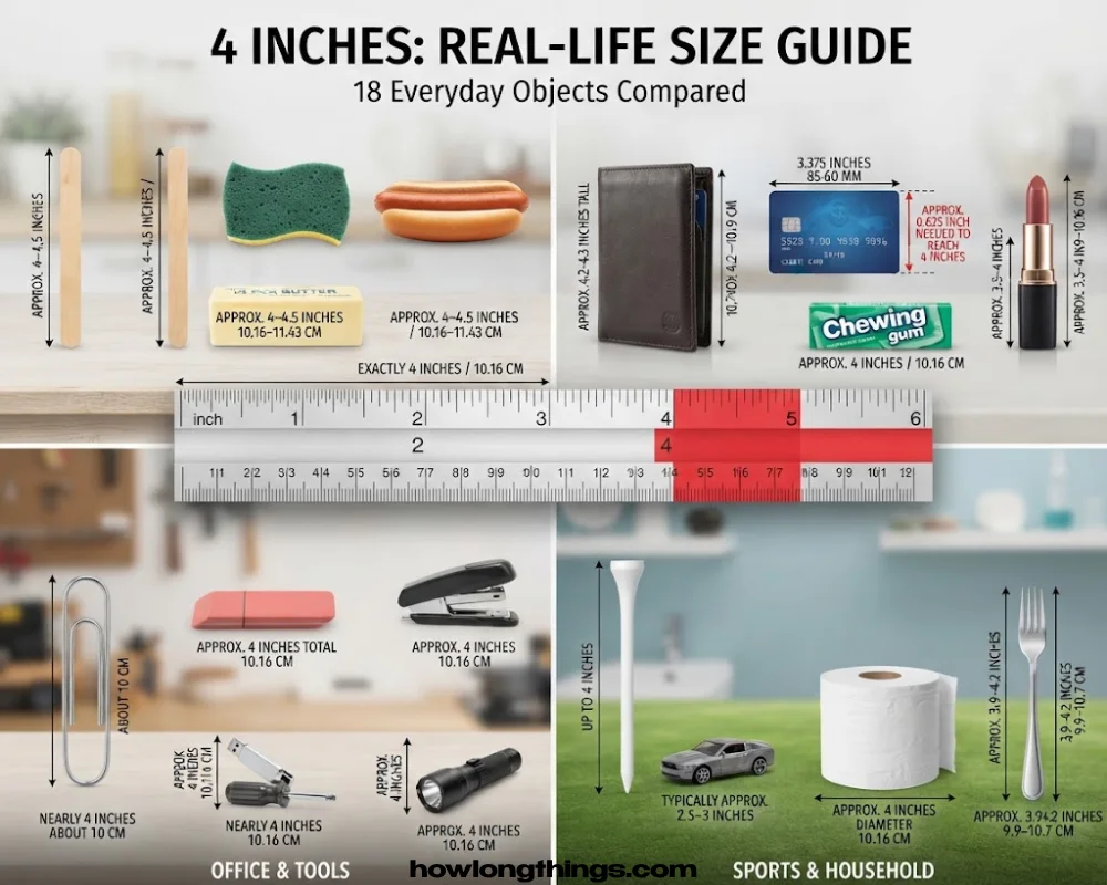 How Long Is 4 Inches? 18 Amazing Real-Life Examples