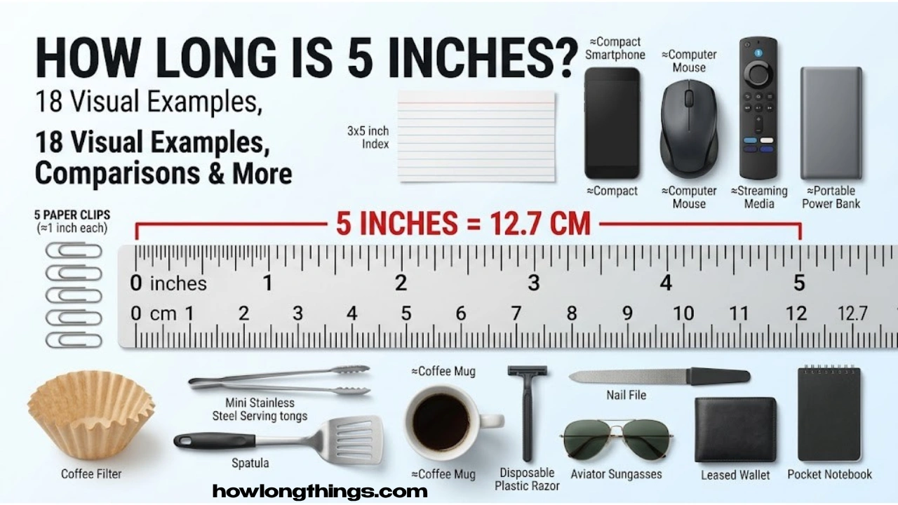 How Long Is 5 Inches? 18 Visual Examples, Comparisons & More