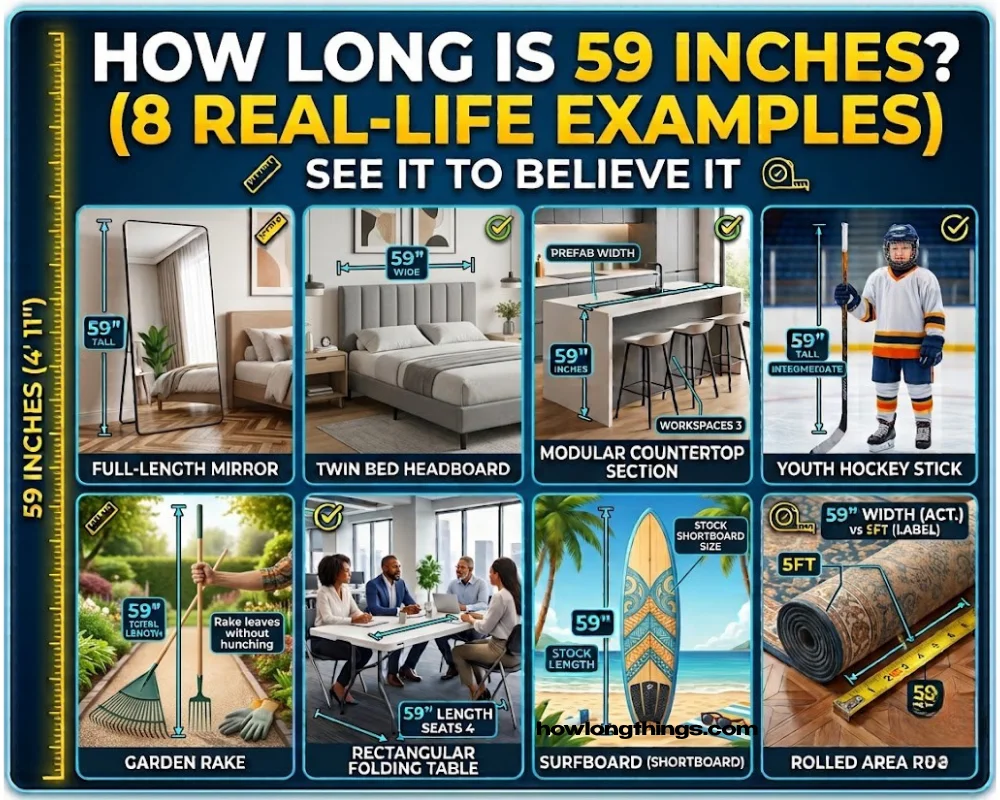 How Long Is 59 Inches? 8 Real-Life Examples to Visualize 59 Inches
