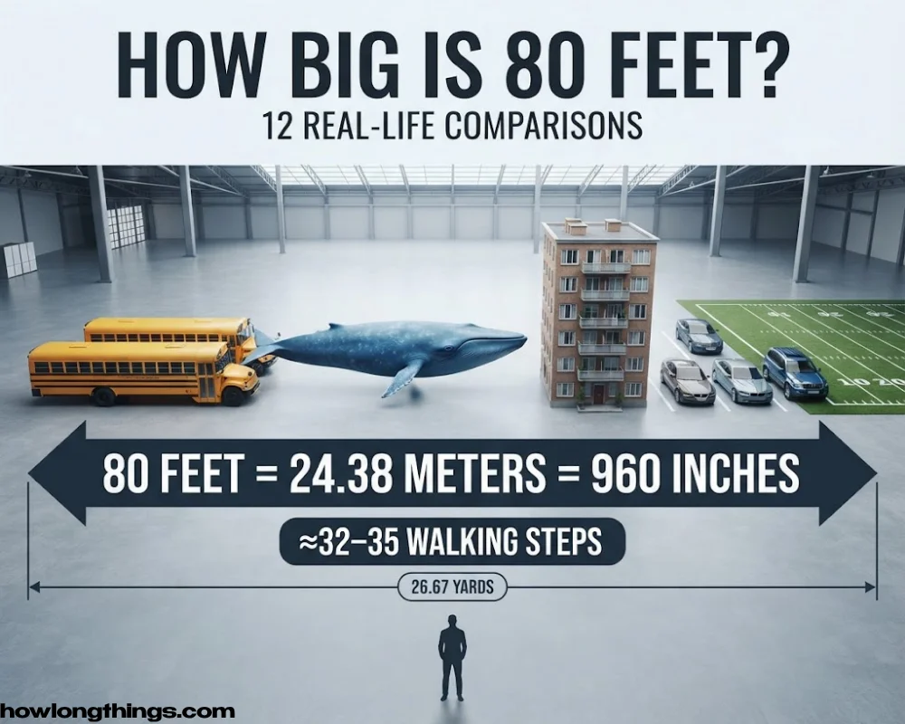 How Long Is 80 Feet? 12 Real-Life Examples & Easy Comparisons