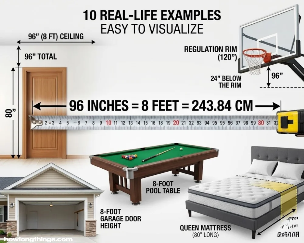 How Long Is 96 Inches? 10 Real-Life Examples You Can Easily Visualize