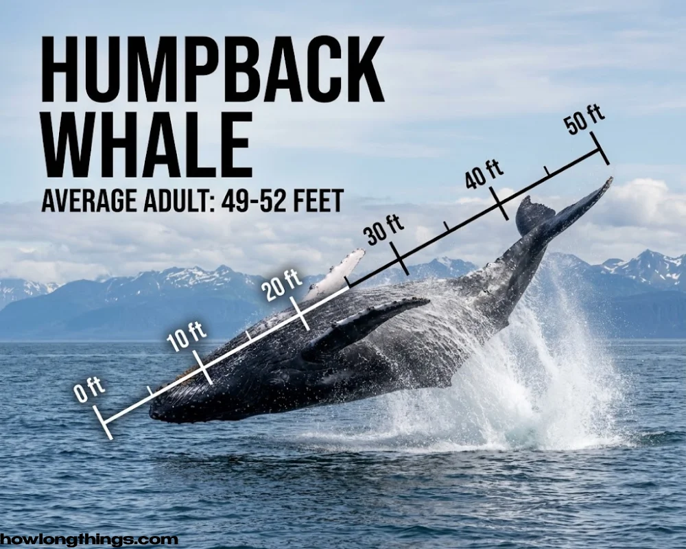 Humpback Whale can be 50 feet long