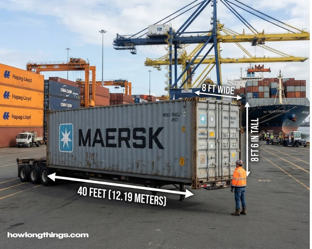 40 feet long ISO Shipping Container