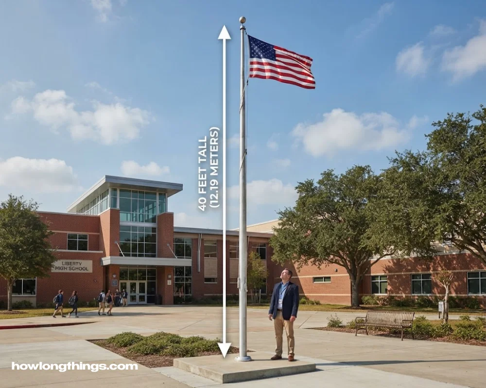 40 feet long Institutional Flagpole