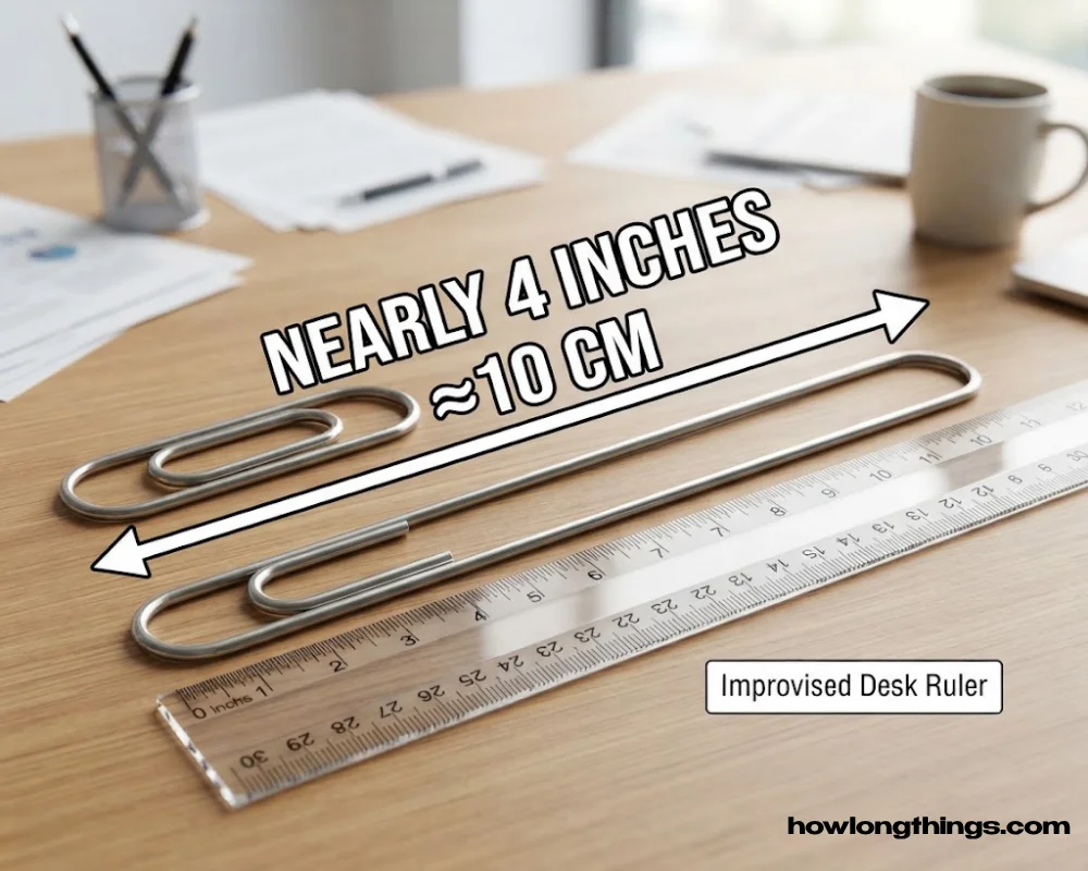 4 inches long Jumbo paperclip