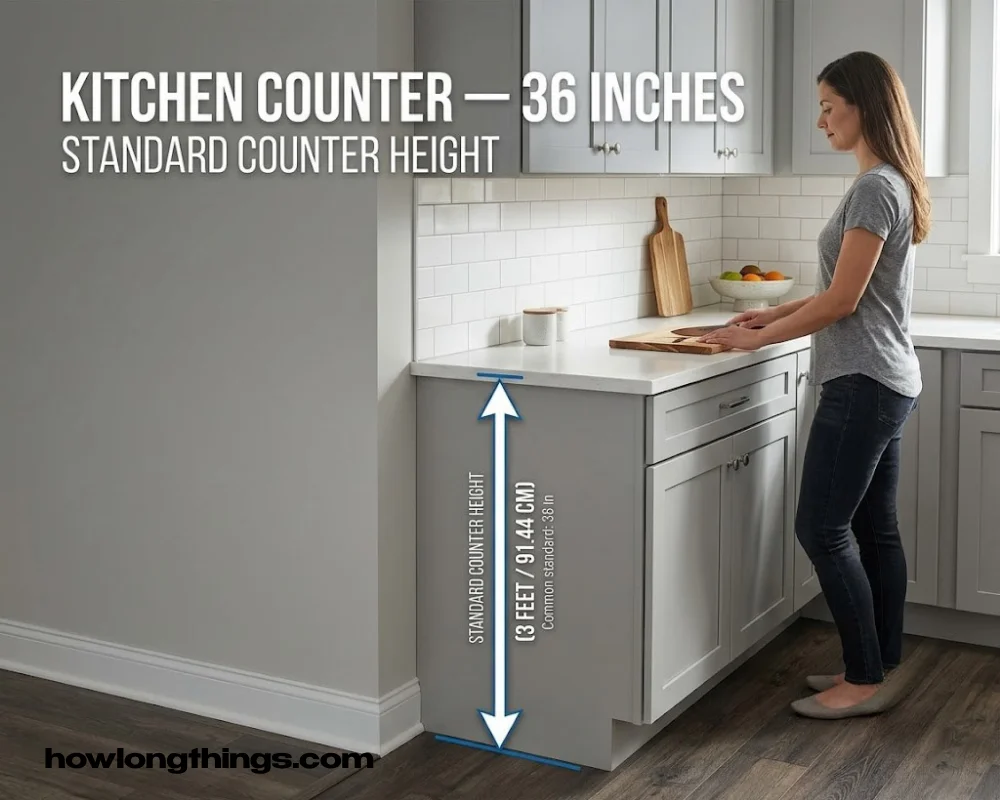 Kitchen counter height: how long is 36 inches