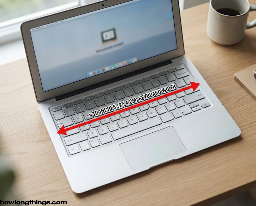 Laptop keyboard width of 10 inches long