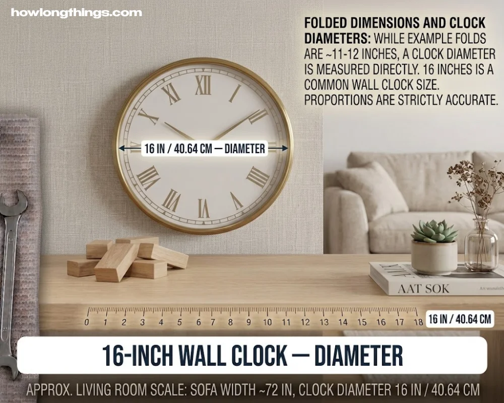16 inches Large Decorative Wall Clock
