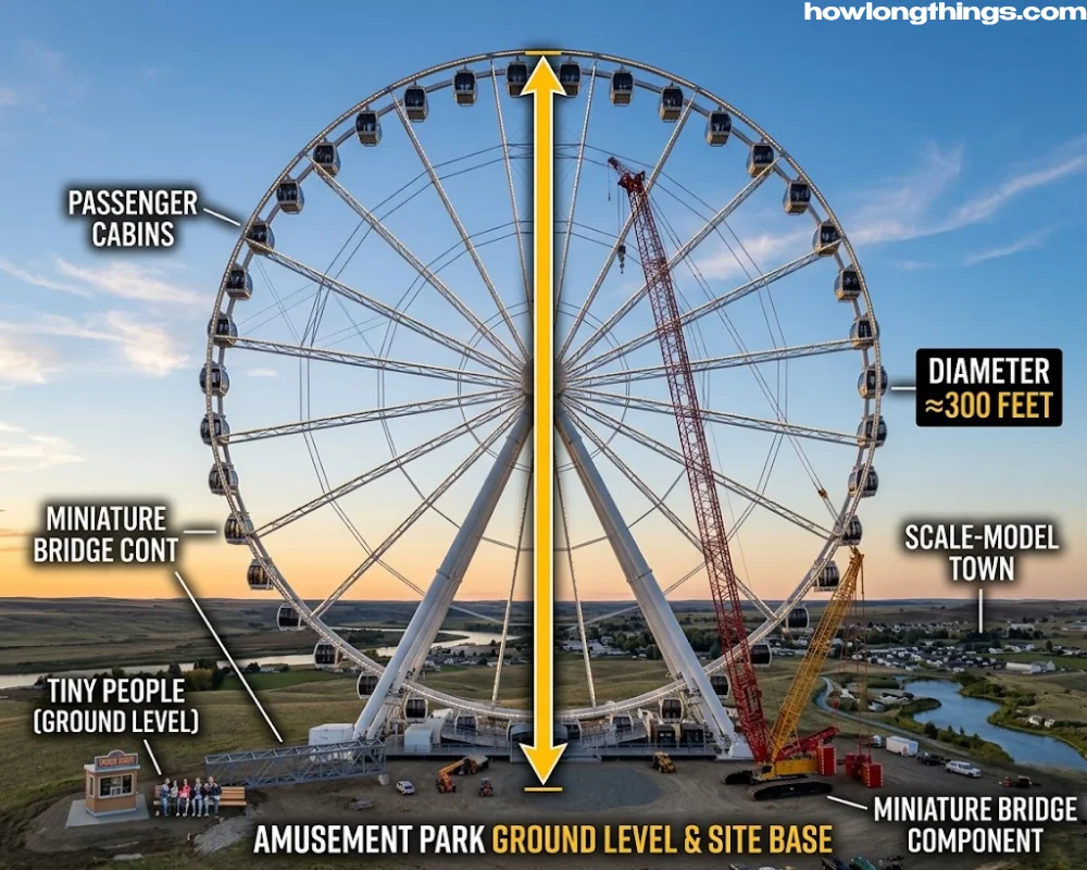 Large Ferris Wheels that can be 300 feet long