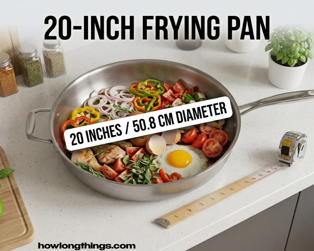Large frying pan of 20 inches long