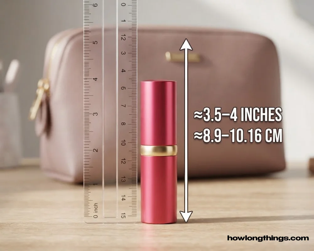 Lipstick tube of 4 inches long
