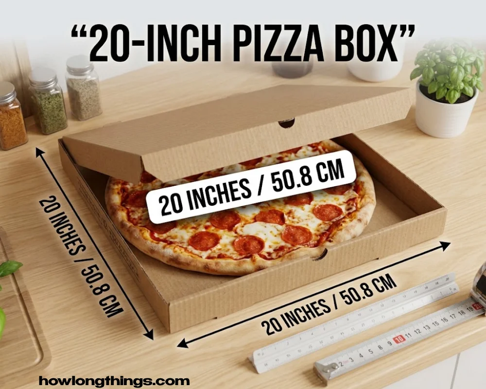 Medium pizza box of 20 inches long