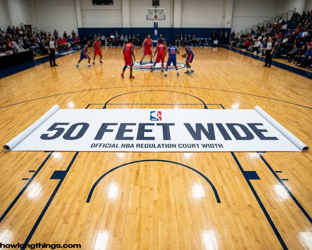 NBA Basketball Court of 50 feet long