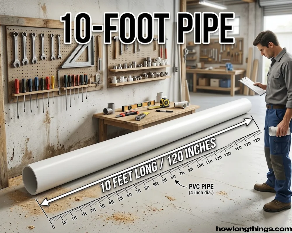 PVC pipe or electrical conduit of 10 feet
