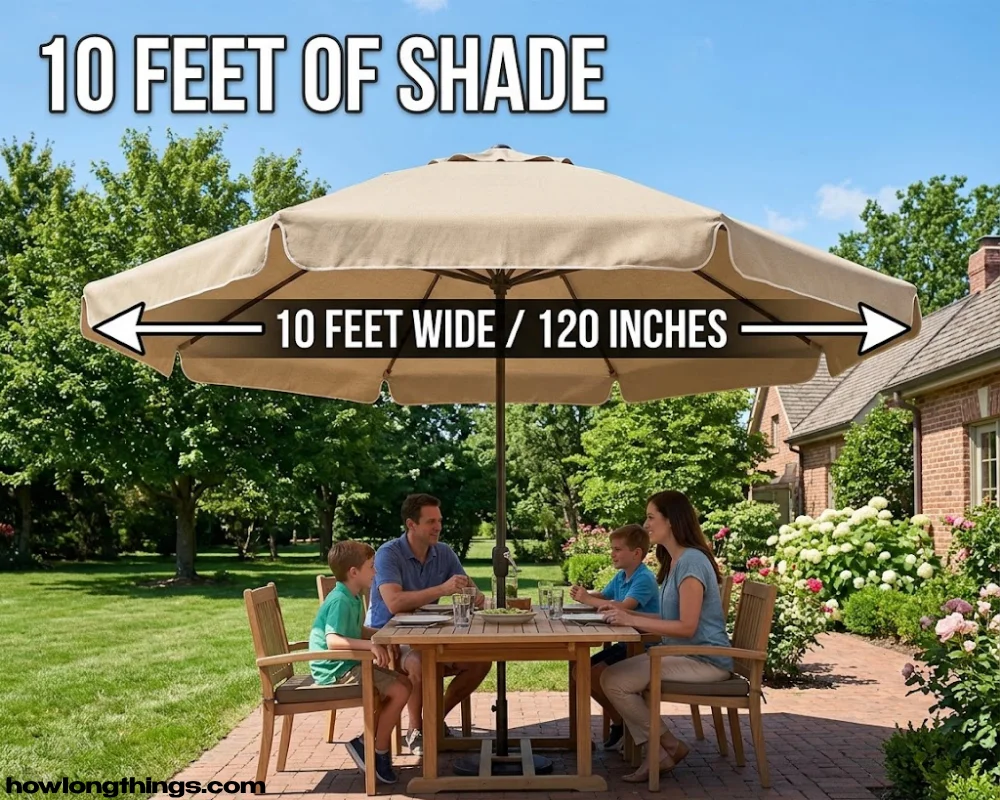 Patio umbrella of 10 feet