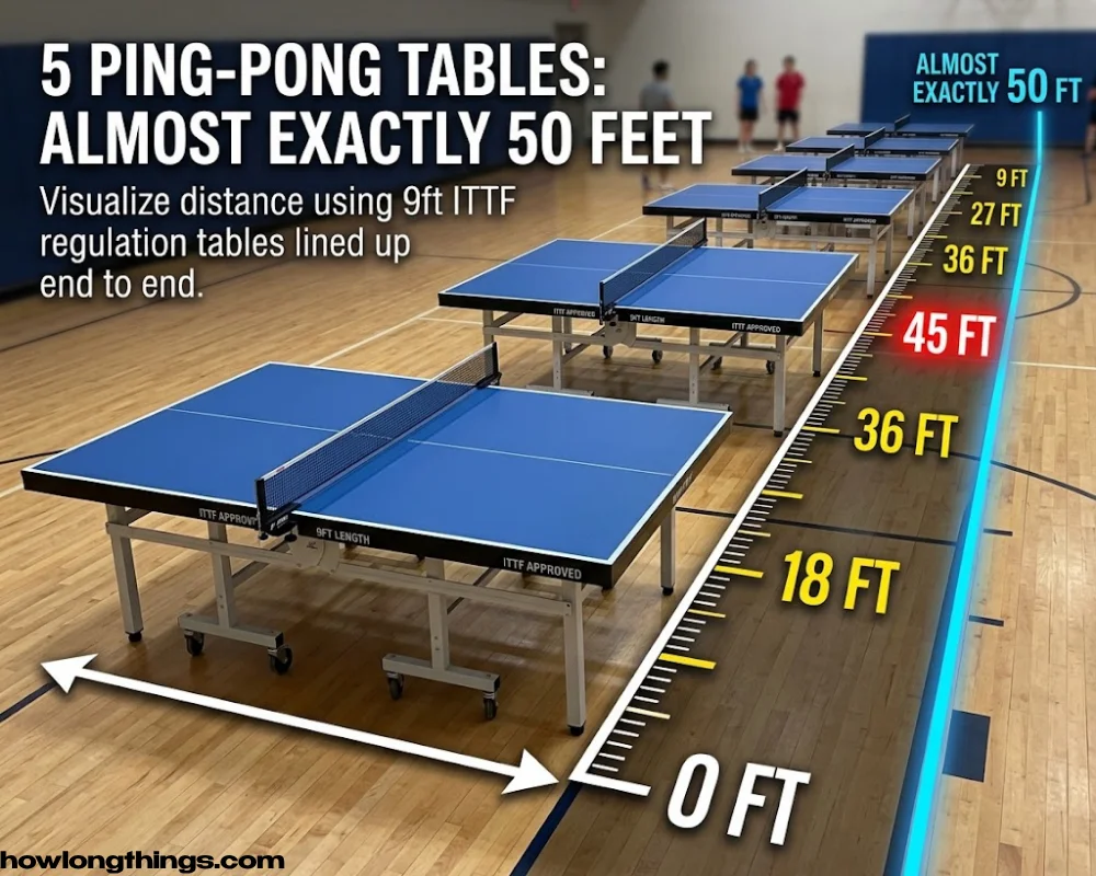Ping-Pong Tables Lined Up
