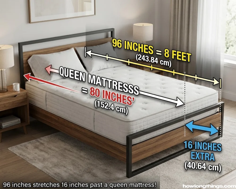 96 inches long Queen mattress