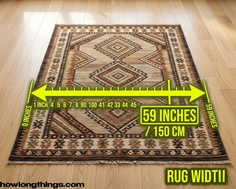 Rolled area rug (5-foot width)